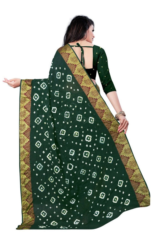 Women's Cotton Bandhani with traditional ethnic design bandhani saree